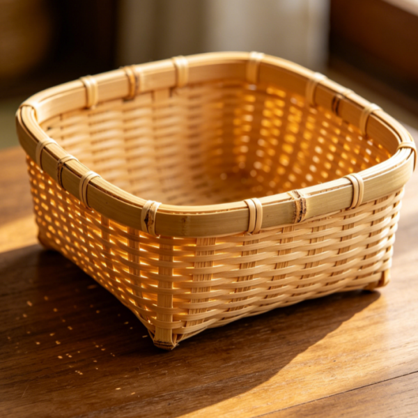 Bamboo Storage Basket for Tea, Snacks, and Pantry Items